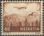 Obrázek k výrobku 36775 - 1941, Švýcarsko, 0389, Letecká známka: Letadlo nad krajinou - Vierwaldstätter See ∗∗