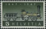 Obrázek k výrobku 37659 - 1947, Švýcarsko, 0483, \"Pro Patria\": Švýcarská železnice; Nádraží - Nádraží Flüelen ∗∗