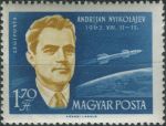 Obrázek k výrobku 38108 - 1962, Maďarsko, 1876A, Letecká známka: Mezinárodní konference o vesmírných letech v Paříži: Scott Carpenter ∗∗
