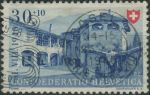 Obrázek k výrobku 38228 - 1947, Švýcarsko, 0483, \"Pro Patria\": Švýcarská železnice; Nádraží - Nádraží Flüelen ⊙