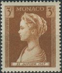 Obrázek k výrobku 38629 - 1957, Monako, 0570, Narození princezny Caroline: Kněžna Gracia Patricia ∗∗
