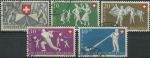 Obrázek k výrobku 39016 - 1950, Švýcarsko, 0545/0549, \"Pro Patria\": 100 let poštovních známek RAYON; Sport ⊙