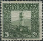 Obrázek k výrobku 39188 - 1906, Bosna a Hercegovina, 043A, Výplatní známka: Věž Svatého Lukáše, Jajce ⊙