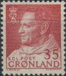 Obrázek k výrobku 39481 - 1964, Grónsko, 0053, Výplatní známka: Král Frederik IX. ∗∗