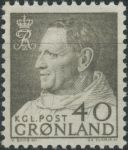 Obrázek k výrobku 39482 - 1964, Grónsko, 0054, Výplatní známka: Král Frederik IX. ∗∗