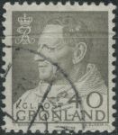 Obrázek k výrobku 39484 - 1950, Grónsko, 0031, Výplatní známka: Král Frederik IX. ⊙