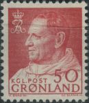 Obrázek k výrobku 39487 - 1964, Grónsko, 0056, Výplatní známka: Král Frederik IX. ∗∗