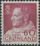 Obrázek k výrobku 39491 - 1965, Grónsko, 0065, Výplatní známka: Král Frederik IX. ∗∗