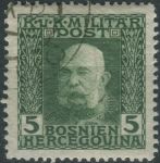 Obrázek k výrobku 39615 - 1912, Bosna a Hercegovina, 066, Výplatní známka: Císař František Josef I. ⊙