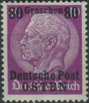 Obrázek k výrobku 39888 - 1939, Německá východní pošta, 010, Výplatní známka: Hindenburg v medailónu ∗