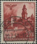 Obrázek k výrobku 39910 - 1940, Generální Gouvernement, 043, Výplatní známka: Stavby - Dvůr staré Krakovské univerzity s Koperníkovou sochou ⊙