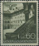 Obrázek k výrobku 39911 - 1940, Generální Gouvernement, 045, Výplatní známka: Stavby - Hrad Wawel, Krakov ⊙