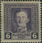 Obrázek k výrobku 40117 - 1917, Bosna a Hercegovina, 125A, Výplatní známka: Císař Karel I. ∗