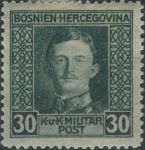 Obrázek k výrobku 40128 - 1917, Bosna a Hercegovina, 130A, Výplatní známka: Císař Karel I. ∗