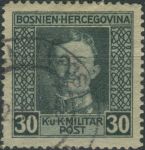 Obrázek k výrobku 40129 - 1917, Bosna a Hercegovina, 130A, Výplatní známka: Císař Karel I. ⊙