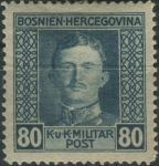 Obrázek k výrobku 40132 - 1917, Bosna a Hercegovina, 133A, Výplatní známka: Císař Karel I. ∗