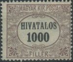 Obrázek k výrobku 40228 - 1921, Maďarsko, SL06, Služební známka: Secesní rám ∗