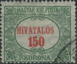 Obrázek k výrobku 40243 - 1923, Maďarsko, SL20, Služební známka: Secesní rám ⊙
