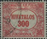 Obrázek k výrobku 40244 - 1923, Maďarsko, SL22, Služební známka: Secesní rám ⊙