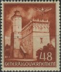 Obrázek k výrobku 40437 - 1941, Generální Gouvernement, 067, Výplatní známka: Stavby - Dvůr staré Krakovské univerziy s Koperníkovým pomníkem ∗∗