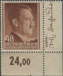 Obrázek k výrobku 40452 - 1941, Generální Gouvernement, 080p, Výplatní známka: Adolf Hitler ∗ L D