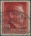 Obrázek k výrobku 40463 - 1940, Generální Gouvernement, 045, Výplatní známka: Stavby - Hrad Wawel, Krakov ⊙