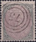 Obrázek k výrobku 40593 - 1875, Dánsko, 0027IYAb, Výplatní známka: Číslice v rámu ⊙