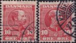Obrázek k výrobku 41145 - 1904/1906, Dánsko, 0047/0052, Výplatní známky: Král Kristián IX. ⊙
