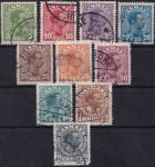Obrázek k výrobku 41588 - 1907/1912, Dánsko, 0053/0059, Výplatní známky: Král Frederik VIII. ⊙