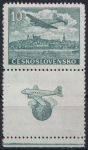 Obrázek k výrobku 41900 - 1946, ČSR II, L20KH, Letecká známka: Letecké motivy - Letadlo nad Bratislavou ✶✶ o H