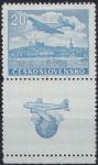Obrázek k výrobku 41902 - 1946, ČSR II, L22KH, Letecká známka: Letecké motivy - Letadlo nad Bratislavou ✶✶ o H