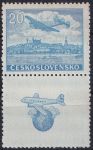 Obrázek k výrobku 41903 - 1946, ČSR II, L22KD, Letecká známka: Letecké motivy - Letadlo nad Bratislavou ✶✶ o D