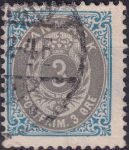 Obrázek k výrobku 42359 - 1865, Dánsko, 0011A, Výplatní známka: Korunovační klenoty v dvojitém oválu ⊙