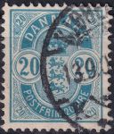 Obrázek k výrobku 42369 - 1895, Dánsko, 0034YB, Výplatní známka: Znak v oválu, větší číslice ⊙
