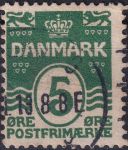 Obrázek k výrobku 42384 - 1912, Dánsko, 0063VV, Výplatní známka: Vlnky, s 18 srdíčky ⊙
