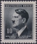 Obrázek k výrobku 42685 - 1942, Protektorát, 078/099, Výplatní známky: Adolf Hitler ✶✶