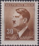 Obrázek k výrobku 42687 - 1942, Protektorát, 078, Výplatní známka: Adolf Hitler ✶✶