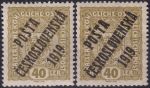 Obrázek k výrobku 42833 - 1919, ČSR I, 0041I+II, PČ 1919: Výplatní známka malého formátu z let 1916-1918 (císař Karel I.) ✶