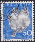 Obrázek k výrobku 43184 - 1965, Švýcarsko, 0828, \"Pro Juventute\": Divoká zvířata - Cervus elaphus ⊙