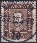 Obrázek k výrobku 43322 - 1924, Dánsko, 0141, 300 let Dánské pošty: Král Kristián X. ⊙