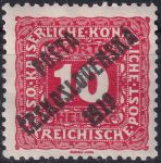 Obrázek k výrobku 43396 - 1919, ČSR I, 0072, PČ 1919: Doplatní známka z roku 1916 (malá číslice, s názvem státu) ✶