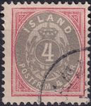 Obrázek k výrobku 44199 - 1882, Island, 0015Ab, Výplatní známka: Číslice s oválnou korunou ⊙