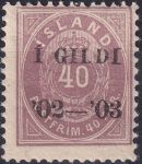Obrázek k výrobku 44205 - 1902, Island, 0028B, Výplatní známka: Číslice s korunou v oválu ✶✶