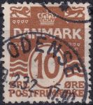 Obrázek k výrobku 44305 - 1930, Dánsko, 0182, Výplatní známka: Vlnky, s 18 srdičky ⊙