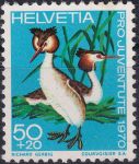 Obrázek k výrobku 44318 - 1970, Švýcarsko, 0938, „Pro Juventute“: Ptáci - Dendrocopos major ⊙