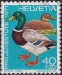 Obrázek k výrobku 44338 - 1971, Švýcarsko, 0962, „Pro Juventute“: Ptáci - Falco peregrinus ⊙
