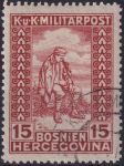 Obrázek k výrobku 44389 - 1917, Bosna a Hercegovina, 138A, Výplatní známka: Císař Karel I. ⊙