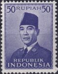 Obrázek k výrobku 44793 - 1951, Indonésie, 0088, Výplatní známka: Preziden Sukarno ✶✶