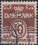 Obrázek k výrobku 44825 - 1937, Dánsko, 0233I, Výplatní známka: Vlnky ⊙