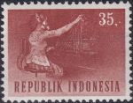 Obrázek k výrobku 44845 - 1964, Indonésie, 0438, Výplatní známka: Transportní a dopravní prostředy - Poštovní doručovací služba jízdním kolem ✶✶